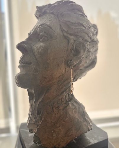 Female bust in terracotta