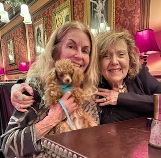 Karen and Beignet with actor Brenda Vaccaro at 54 Below