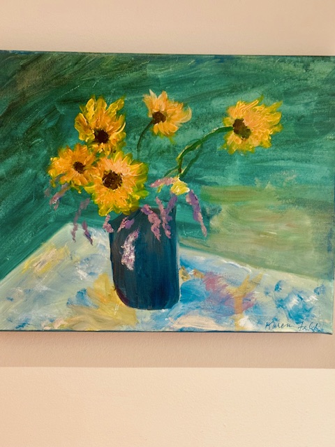 Floral acrylic on canvas