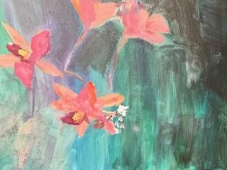 Floral acrylic on canvas