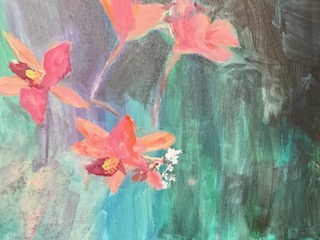 Floral acrylic on canvas